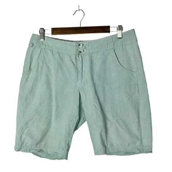 Columbia Light Green Plaid PFG Fishing Shorts 10 - Picture 1 of 4